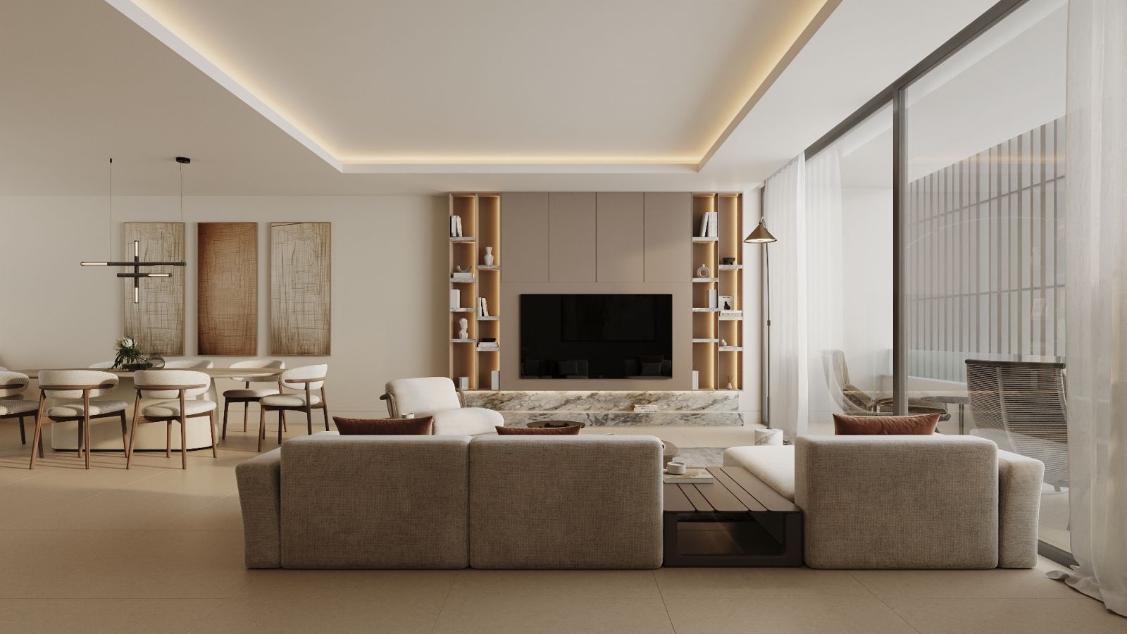09 modern living room balcony